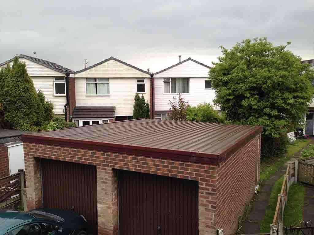 Brick Garage with Vandyke Brown Garage Roof