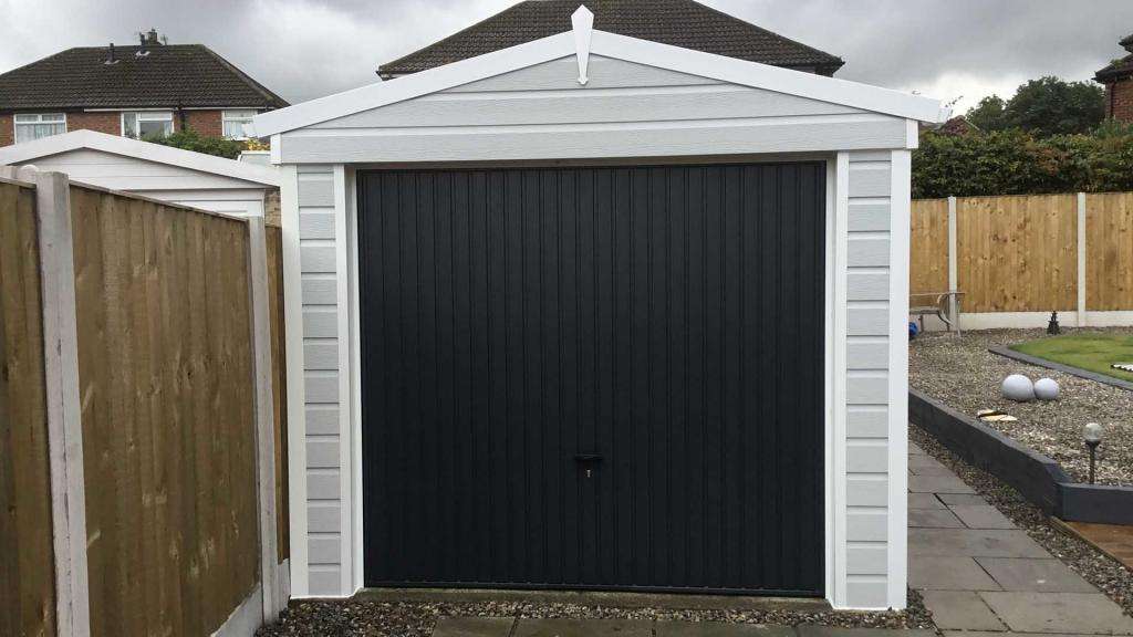 Garage Door with Cladding Danmarque Garages