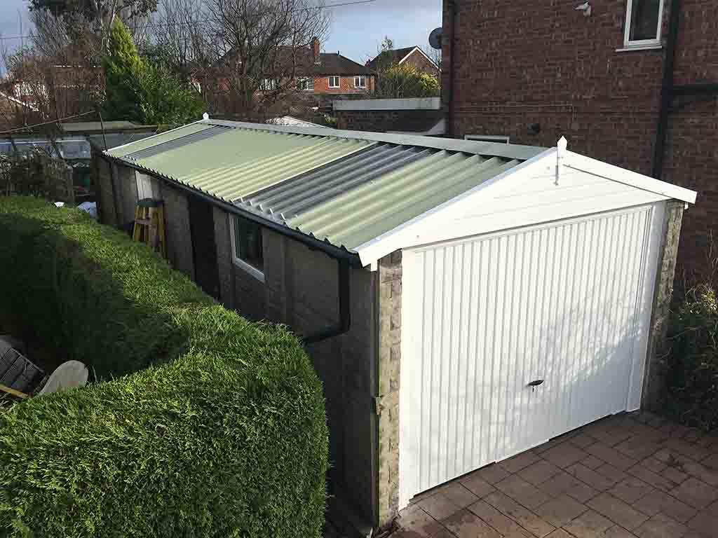 Garage Roof Replacement with Translucent Panels