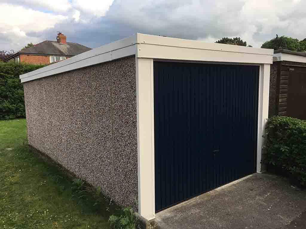 Midnight Blue Garage Door Replacement | Danmarque Garages