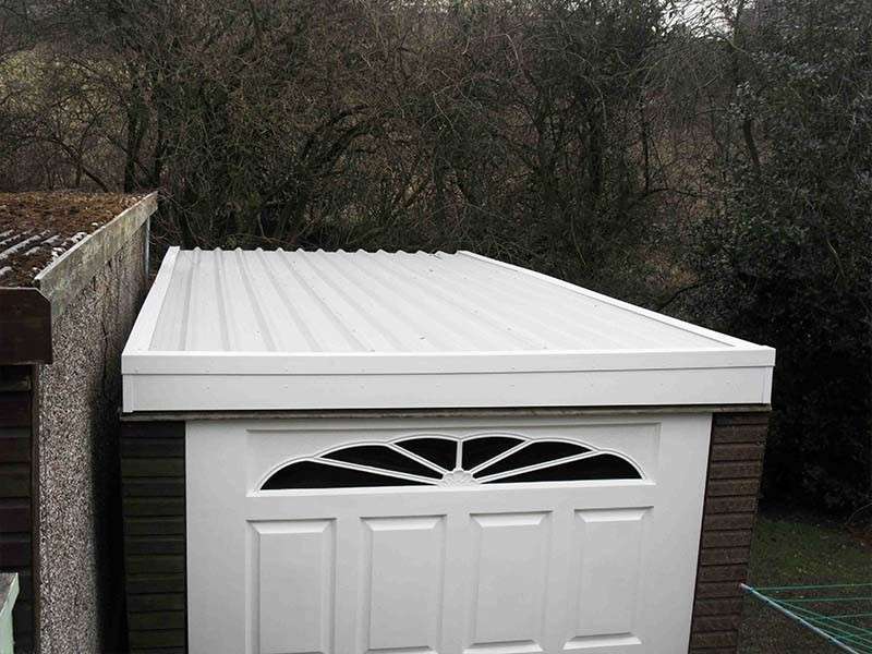 White Garage Roof Garage Door White Garage Roof Replacement