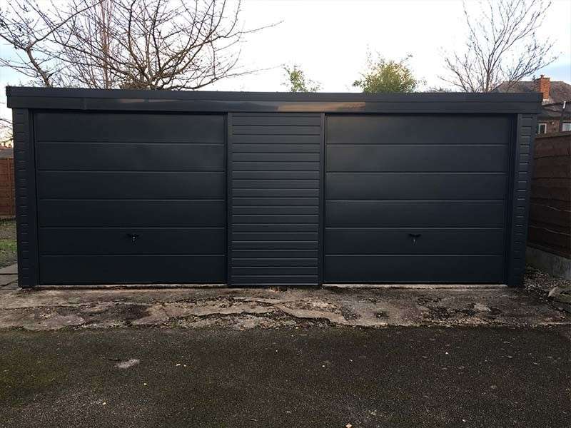 Anthracite Grey Garage Door Garage Cladding | Danmarque Garages