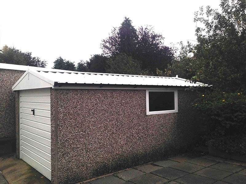 White Garage Roof uPVC Window | Danmarque Garages