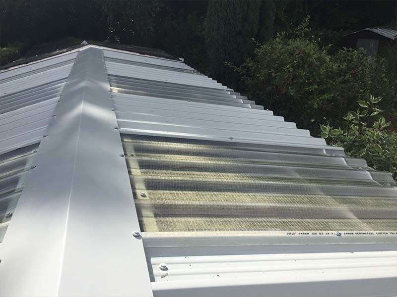 Apex Garage Roof with Translucent Panel Translucent Garage Roof Replacement