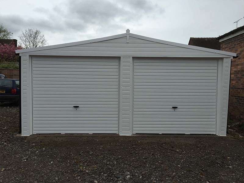 Garage Door Replacement White Cladding | Danmarque Garages