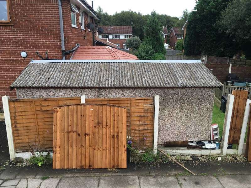 Apex Asbestos Garage Roof Old Sectional Garage with Asbestos Apex Garage Roof