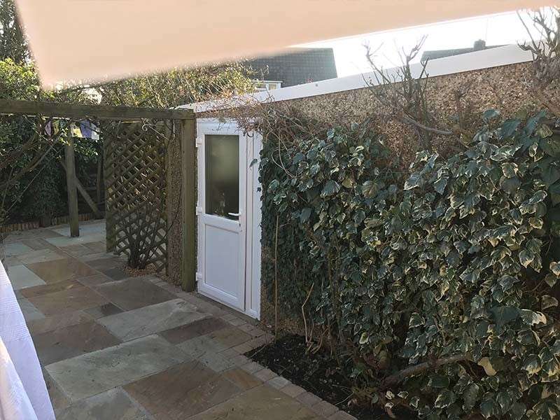 Concrete Pent Garage with Ivy Refurbishment of a Concrete Garage