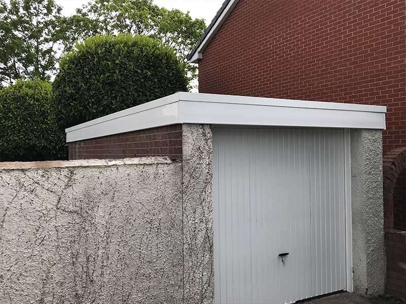 Small Pent Felt Garage Roof Replacement | Danmarque Garages