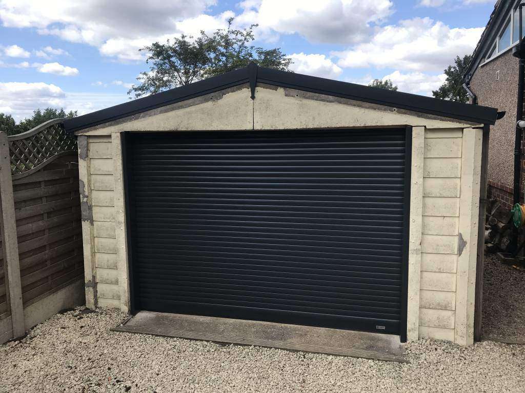 Roller Garage Door in Black Danmarque Garages