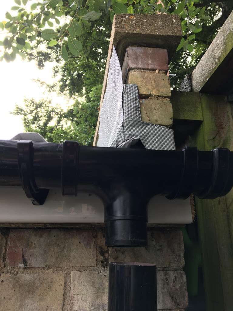 Failed Garage Roof Drainage System Failed Garage Roof Draining System