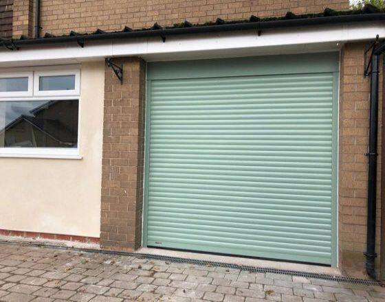 Chartwell Green Compact Roller SWS Roller Garage Door in Chartwell Green