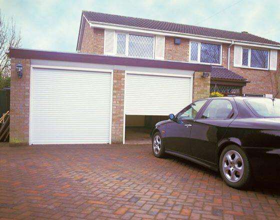 White Compact Roller SWS White Roller Garage Door