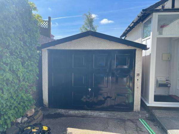Old Garage Door and Frame Garage Door Frame with No Cladding