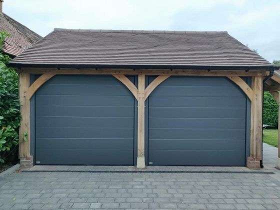 Anthracite Grey Roller Garage Doors Two Single Anthracite Grey Roller Garage Doors