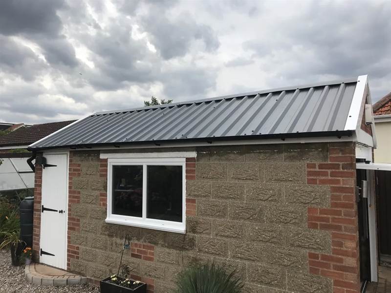 ApexGarageRoofReplacement Single Apex Garage with New Garage Roof