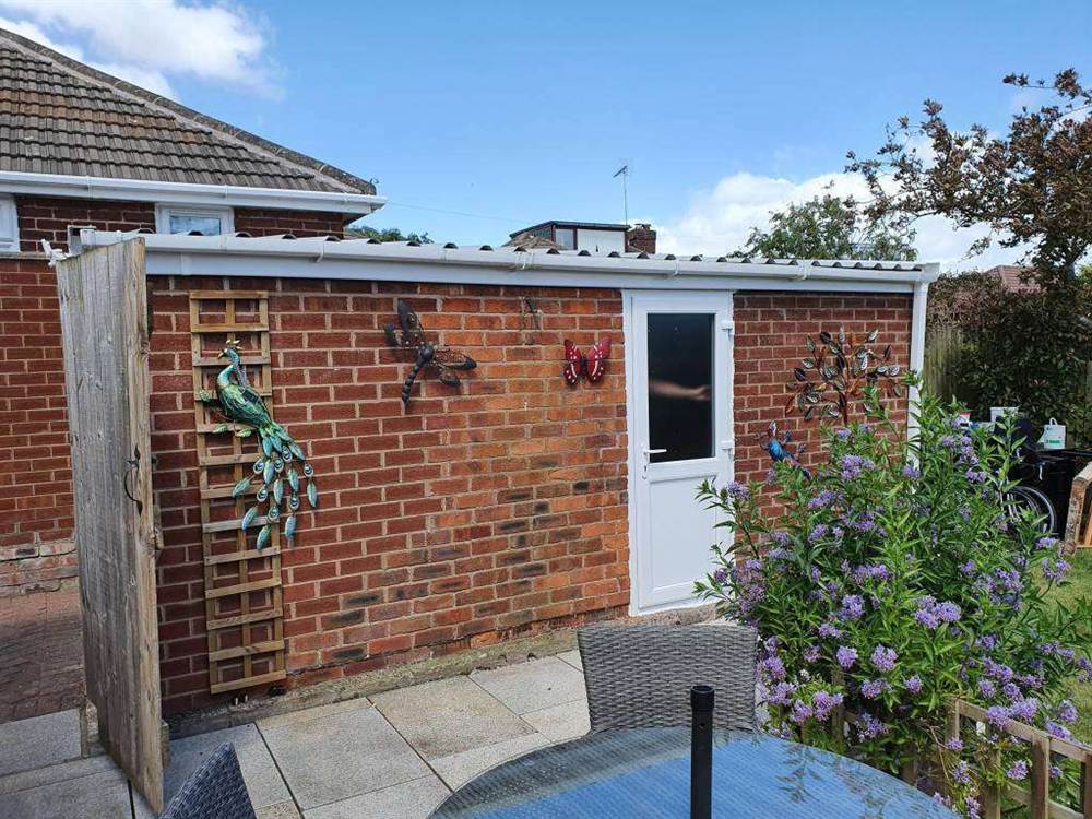 Brick Garage With New Garage Side Door | Danmarque Garages