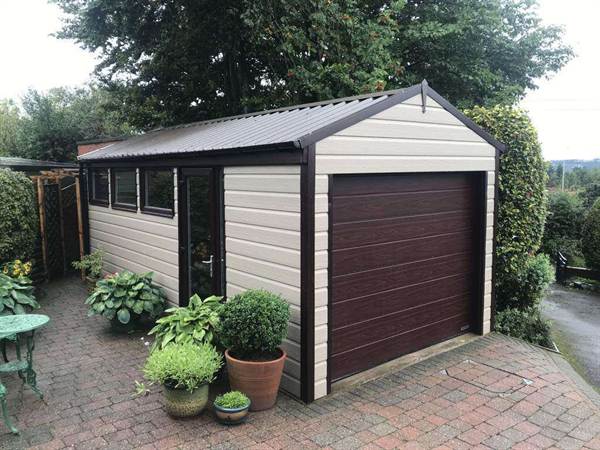 Garage Refurbishment with Cladding and Garage Door Garage Refurbishment with Cladding and Garage Door