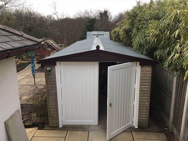 Vertical Lined Side Hinged Garage Door 5050 Side Hinged Garage Door