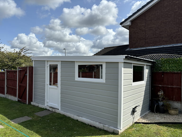 Misty Grey uPVC Garage Cladding